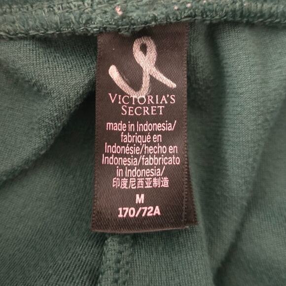 Victoria Secret Athletic Hiking Lounge Velvet Green Sweatpants Women's M - Picture 4 of 5